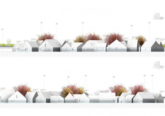 BIM建筑|法国里昂奥特莱斯，白色斗室子组成村落 / Gianni Ranaulo Design