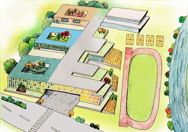 BIM建筑|垂直书院——姑苏科技城试验小学设计 / 年夜正+致正建筑事务所