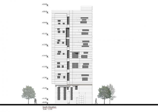 BIM建筑|如同被风化的粗粝岩石：阿维尼室第楼 | Heram建筑事务所