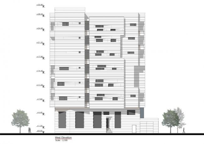 BIM建筑|如同被风化的粗粝岩石：阿维尼室第楼 | Heram建筑事务所