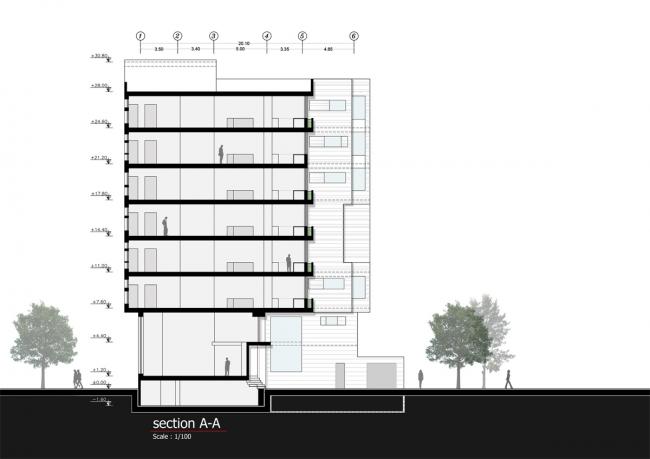 BIM建筑|如同被风化的粗粝岩石：阿维尼室第楼 | Heram建筑事务所