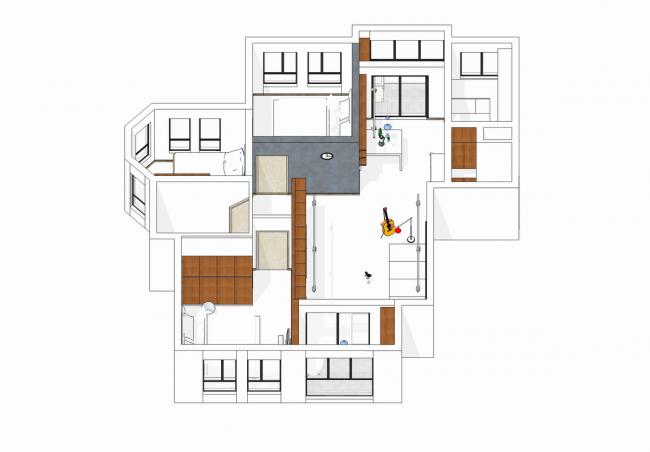 BIM建筑|芳华▪家 格子墙里的日常——建筑师自宅 / 金超，颜闾红