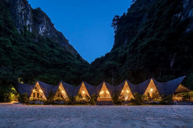 BIM建筑|远看阳光，沙岸与船主，越南兰哈湾竹度假酒店 / 武重义建筑事务所