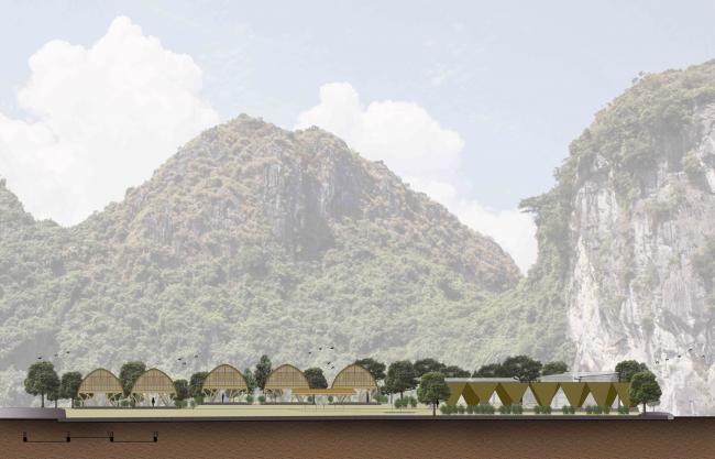 BIM建筑|远看阳光，沙岸与船主，越南兰哈湾竹度假酒店 / 武重义建筑事务所