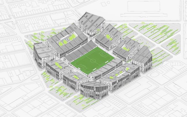 BIM建筑|城市社区内的屋顶球场 / 李樾祺