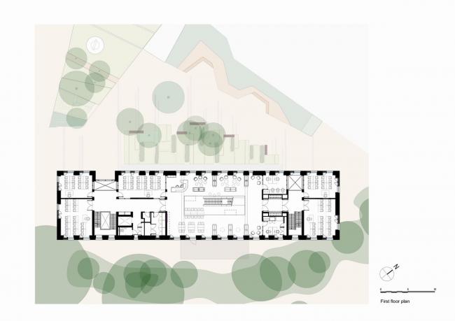 BIM建筑|红砖楼下的进修中间：赖盖特文法黉舍藏书楼
