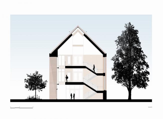 BIM建筑|红砖楼下的进修中间：赖盖特文法黉舍藏书楼