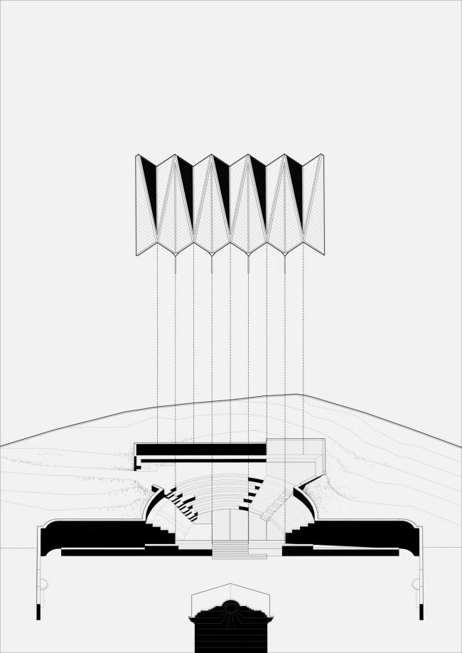 BIM建筑|像一顶背靠山坡的折叠伞盖：西班牙马利亚维亚广场
