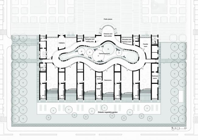 BIM建筑|纯白朴实的平行乐土：意年夜利Terra Madre幼儿园