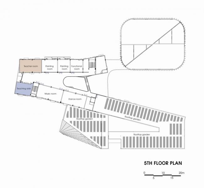 BIM建筑|动态绿色的梦幻校园：生态折线黉舍 / 1+1>2 Architects