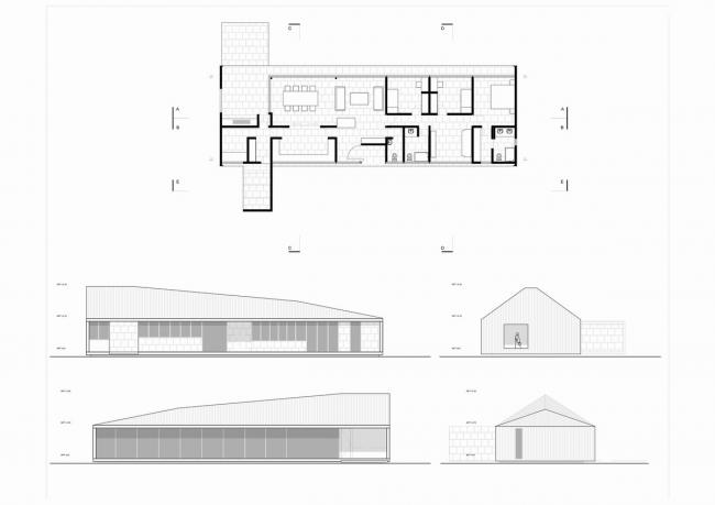 BIM建筑|村落草地上的红色棚屋：PH2室第 / DX Arquitectos