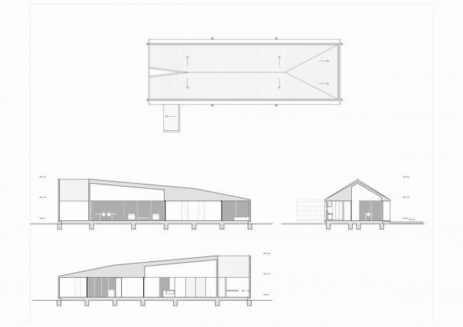BIM建筑|村落草地上的红色棚屋：PH2室第 / DX Arquitectos