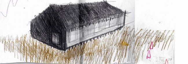 BIM建筑|村落草地上的红色棚屋：PH2室第 / DX Arquitectos