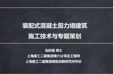 BIM与装配式|马跃强:《装配式剪力墙建筑施工技术与专题策划》-BIM建筑网