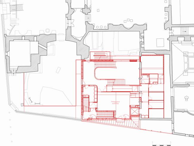 BIM建筑|仿佛流浪古老遗迹旁熠熠生辉的金色戒指：国立中世纪博物馆新旅客中间