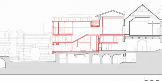 BIM建筑|仿佛流浪古老遗迹旁熠熠生辉的金色戒指：国立中世纪博物馆新旅客中间