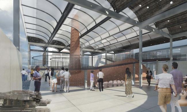 BIM建筑|素胚瓷片，曲线勾画，上海申窑艺术中间（一期）/ 刘宇扬建筑事务所