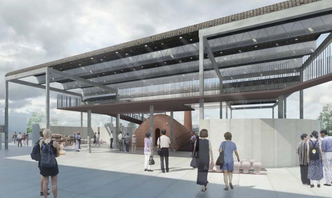 BIM建筑|素胚瓷片，曲线勾画，上海申窑艺术中间（一期）/ 刘宇扬建筑事务所