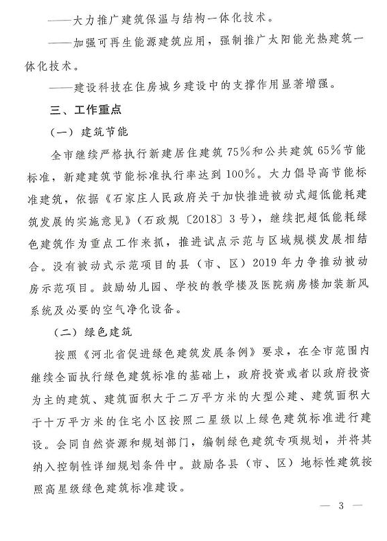 BIM与装配式|石家庄印发2019年建筑节能、绿色建筑与装配式建筑工作方案
