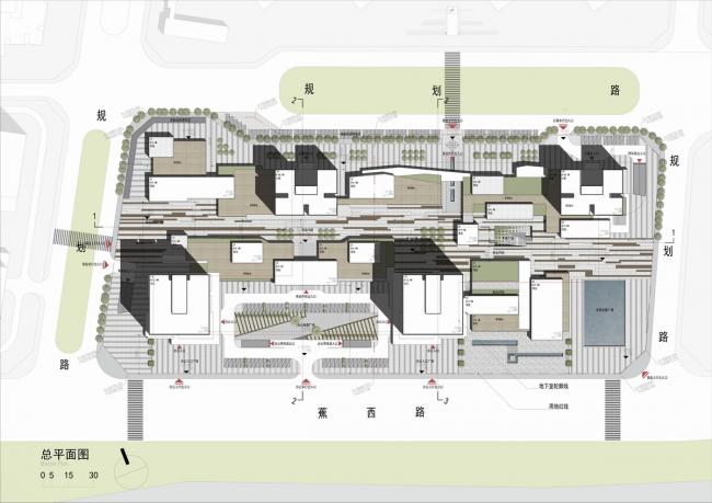 BIM建筑|城市里的院落——广州南沙金茂湾综合体 / 柏涛设计