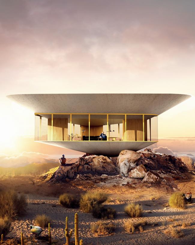 BIM建筑|反向屋顶泳池亭 / Anti Reality