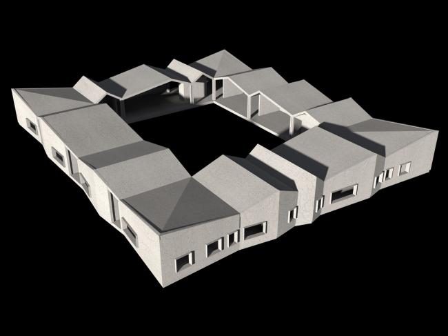 BIM建筑|仿佛散落地上随风起褶皱的方丝帕：El Cortijo之家