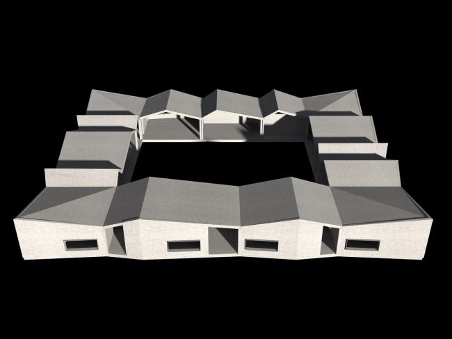 BIM建筑|仿佛散落地上随风起褶皱的方丝帕：El Cortijo之家