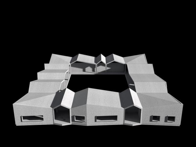 BIM建筑|仿佛散落地上随风起褶皱的方丝帕：El Cortijo之家