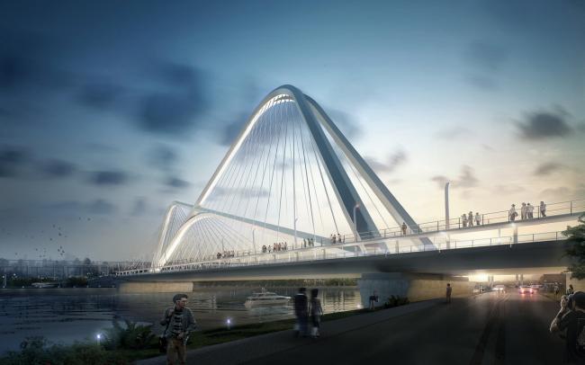 BIM建筑|南京承天年夜桥建造中，构造映四座山峦形态