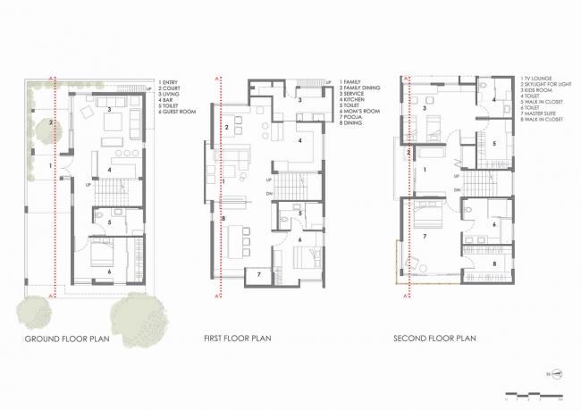 BIM建筑|立面格栅木板酷似“算盘”的印度自力室第 / studioXS
