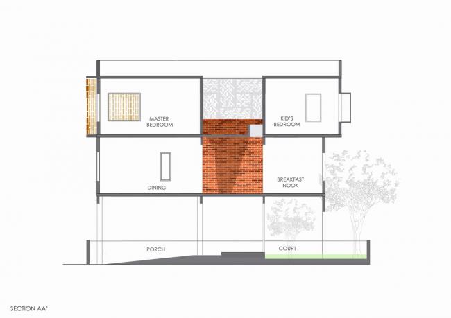 BIM建筑|立面格栅木板酷似“算盘”的印度自力室第 / studioXS