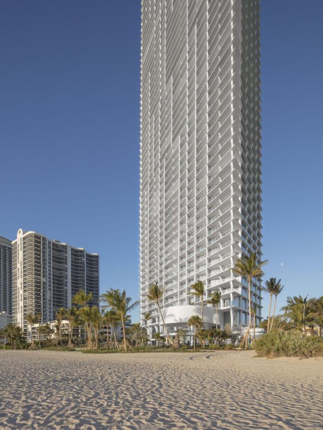 BIM建筑|舞蹈的方格子：迈阿密阳光海滩纯白室第塔 Jade Signature / 赫尔佐格&德梅隆