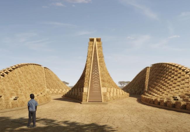 BIM建筑|NUDES 颁布马拉维黉舍设计，应用草砖建造门路状建筑