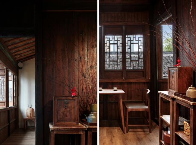 BIM建筑|叫醒记忆，沧桑而丰年代感的老屋子改革：不雅茶庭 / 南京悦设空间设计