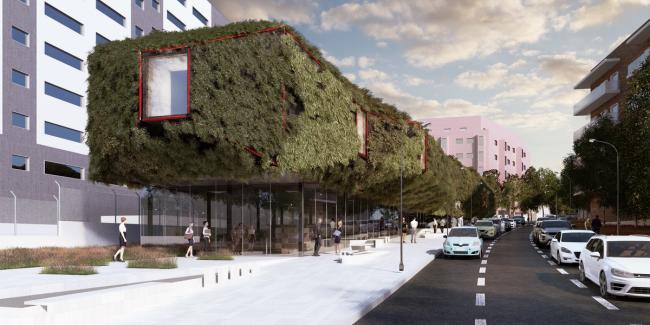 BIM建筑|仿佛一艘“绿色飞船”——马德里市政藏书楼计划 / 3GATTI