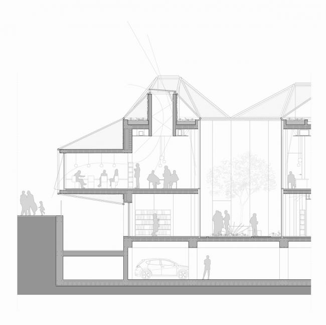 BIM建筑|仿佛一艘“绿色飞船”——马德里市政藏书楼计划 / 3GATTI