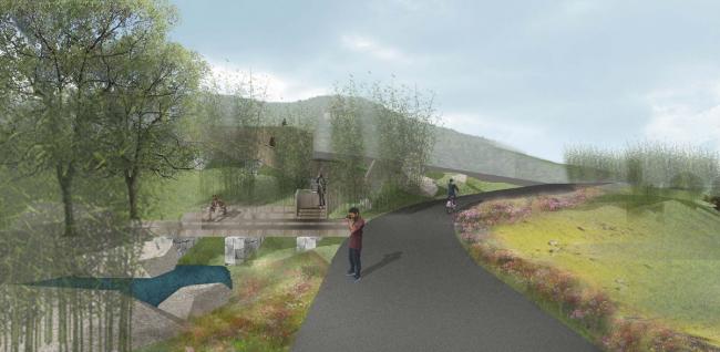 BIM建筑|蓝田县九间房镇油坊坪村景不雅设计 / 中国建筑西北设计研讨院·建筑装潢与情况艺术工程设计研讨院