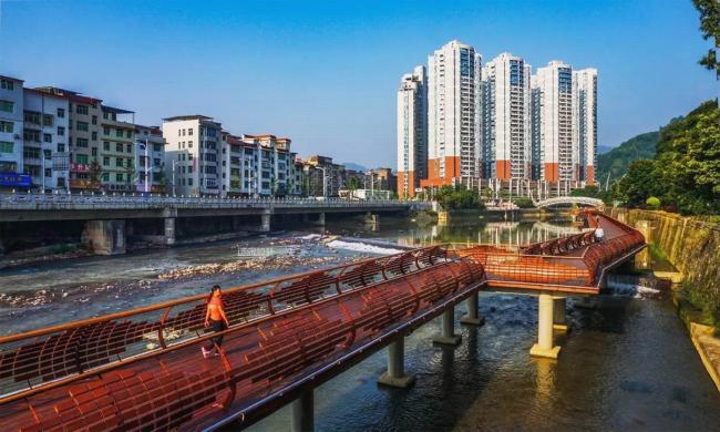 BIM建筑|陌上花开的乡土景不雅——福建年夜田绿道计划设计 / 上海选泉设计