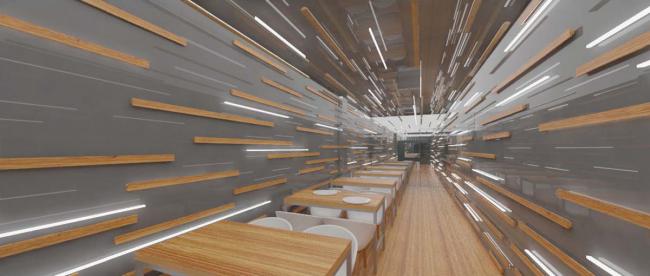 BIM建筑|逼仄之间，自成一道刺眼的光线：夹缝中的捞饭餐厅 / 平介设计