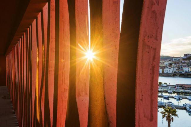 BIM建筑|高耸于年夜海之上，闪烁着赭色珊瑚的深邃深挚：海洋不雅测站国际住宿中间