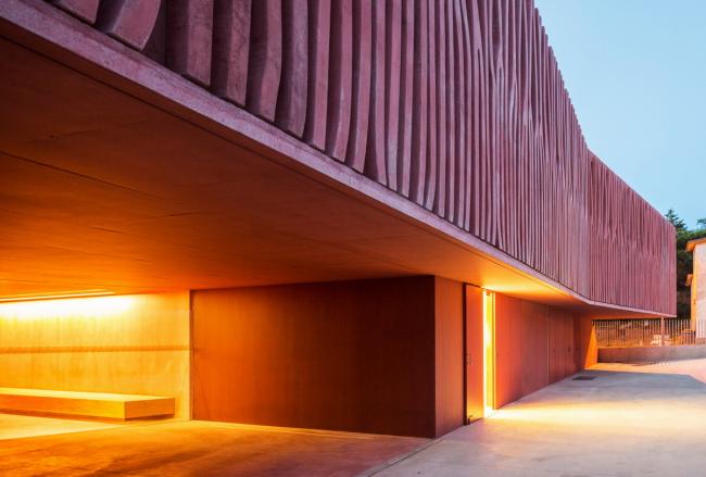 BIM建筑|高耸于年夜海之上，闪烁着赭色珊瑚的深邃深挚：海洋不雅测站国际住宿中间