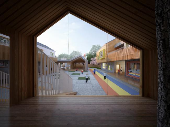 BIM建筑|五彩斑斓的“村”小板屋——重庆约克北郡幼儿园 / IDO元象建筑