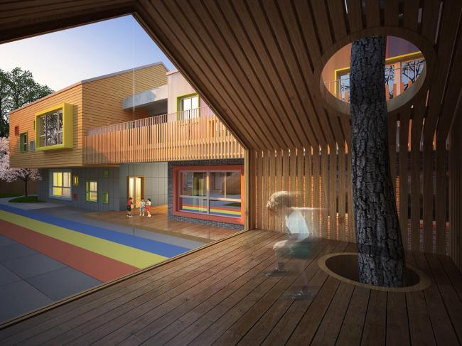 BIM建筑|五彩斑斓的“村”小板屋——重庆约克北郡幼儿园 / IDO元象建筑