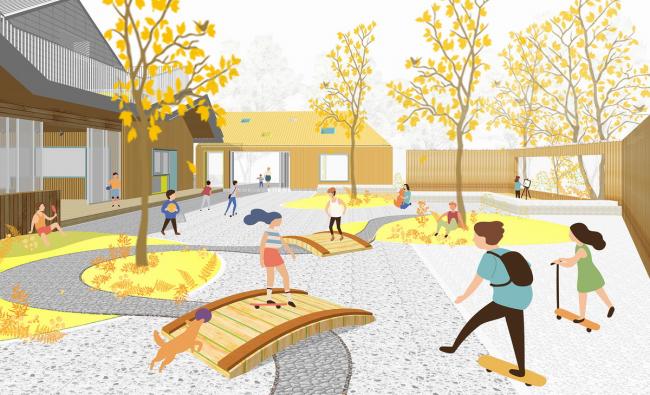 BIM建筑|五彩斑斓的“村”小板屋——重庆约克北郡幼儿园 / IDO元象建筑