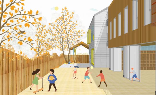 BIM建筑|五彩斑斓的“村”小板屋——重庆约克北郡幼儿园 / IDO元象建筑