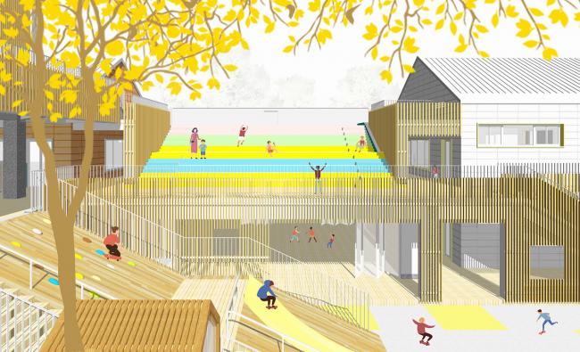 BIM建筑|五彩斑斓的“村”小板屋——重庆约克北郡幼儿园 / IDO元象建筑