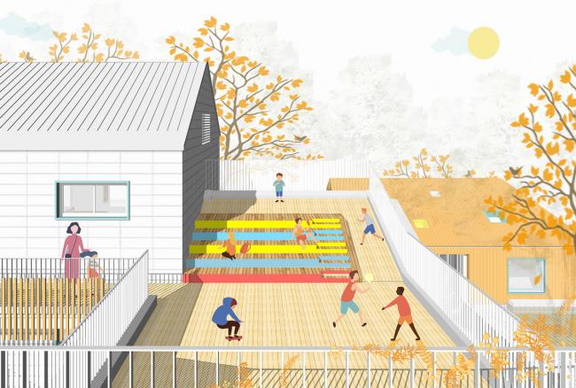 BIM建筑|五彩斑斓的“村”小板屋——重庆约克北郡幼儿园 / IDO元象建筑