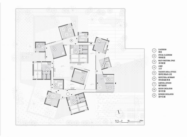 BIM建筑|水乡韵味，一看无际的平原上蜂拥闪烁的“星星”：江苏省北沙幼儿园 / Crossboundaries
