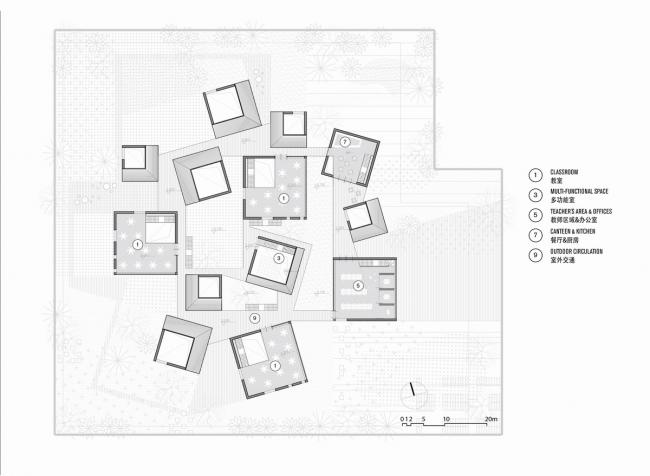 BIM建筑|水乡韵味，一看无际的平原上蜂拥闪烁的“星星”：江苏省北沙幼儿园 / Crossboundaries