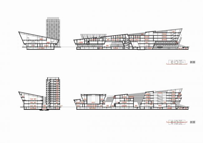 BIM建筑|淮安市城市博物馆、藏书楼、文化馆、美术馆 / 同济年夜学建筑设计研讨院